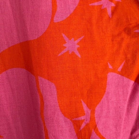 Z + L Bright Floral Made In India Cotton Crochet Detail Dress Size Large - Picture 3 of 11